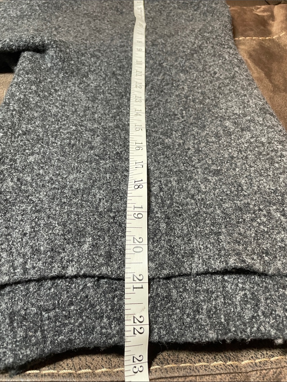LINE Merino Wool Cashmere Sweater L Charcoal Gray Relaxed Boxy Knit Fall Cozy - Picture 7 of 7